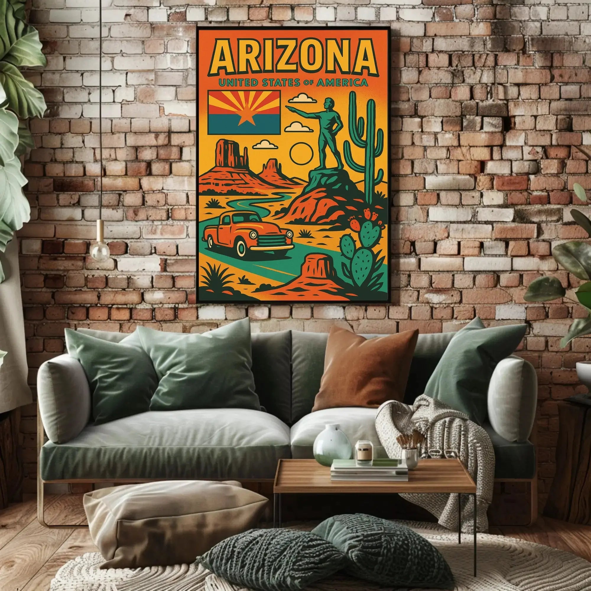 Arizona Adventure Vintage Graphic Travel Poster PosterGoat
