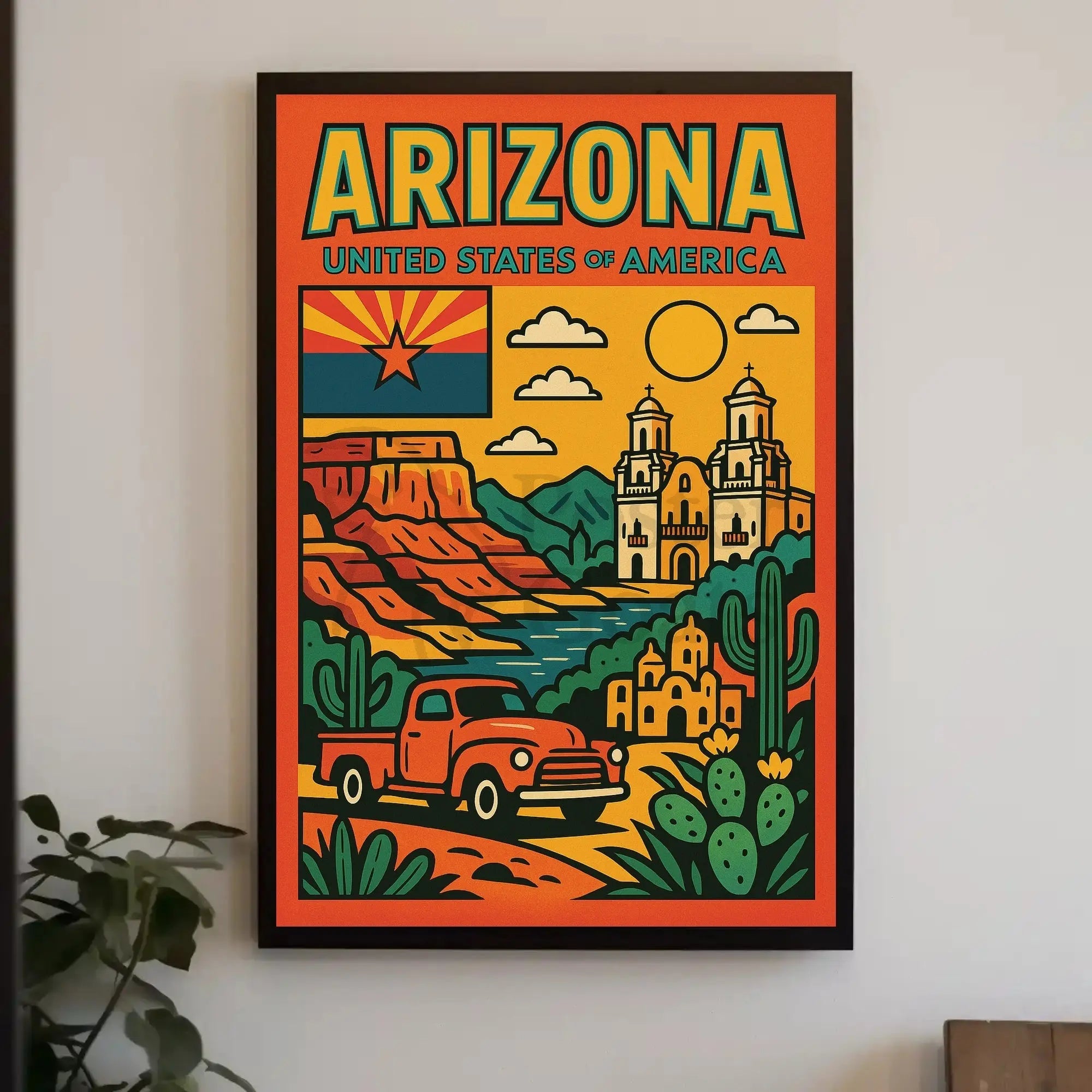 Arizona Adventure: Retro Travel Poster PosterGoat
