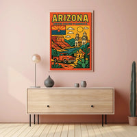 Arizona Adventure: Retro Travel Poster PosterGoat