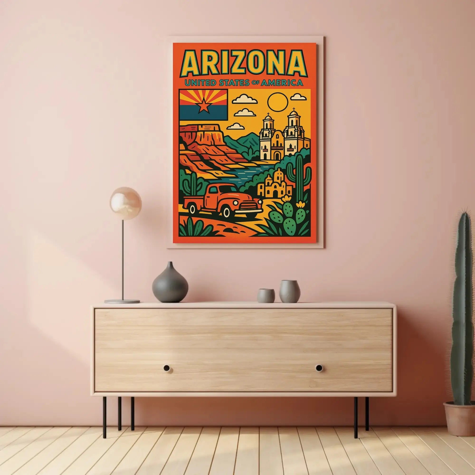 Arizona Adventure: Retro Travel Poster PosterGoat