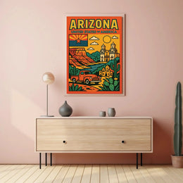 Arizona Adventure: Retro Travel Poster PosterGoat