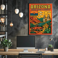 Arizona Adventure: Retro Travel Poster PosterGoat