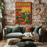Arizona Adventure: Retro Travel Poster PosterGoat