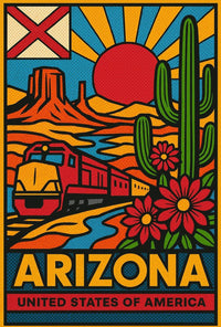 Arizona Desert Adventure Travel Poster PosterGoat