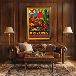 Arizona Desert Adventure Travel Poster PosterGoat