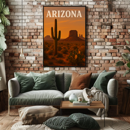 Arizona Desert Adventure Vintage Travel Poster PosterGoat