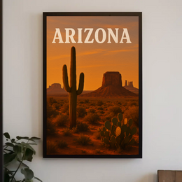 Arizona Desert Adventure Vintage Travel Poster PosterGoat