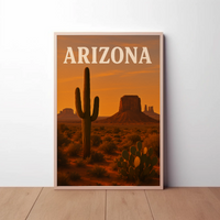 Arizona Desert Adventure Vintage Travel Poster PosterGoat