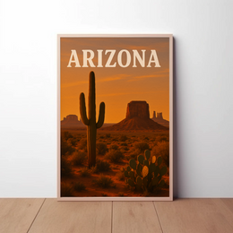 Arizona Desert Adventure Vintage Travel Poster PosterGoat