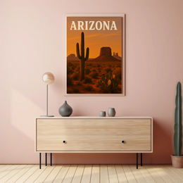 Arizona Desert Adventure Vintage Travel Poster PosterGoat