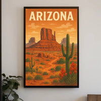 Arizona Desert Beauty Vintage Travel Masterpiece Poster PosterGoat