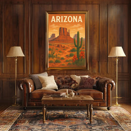 Arizona Desert Beauty Vintage Travel Masterpiece Poster PosterGoat