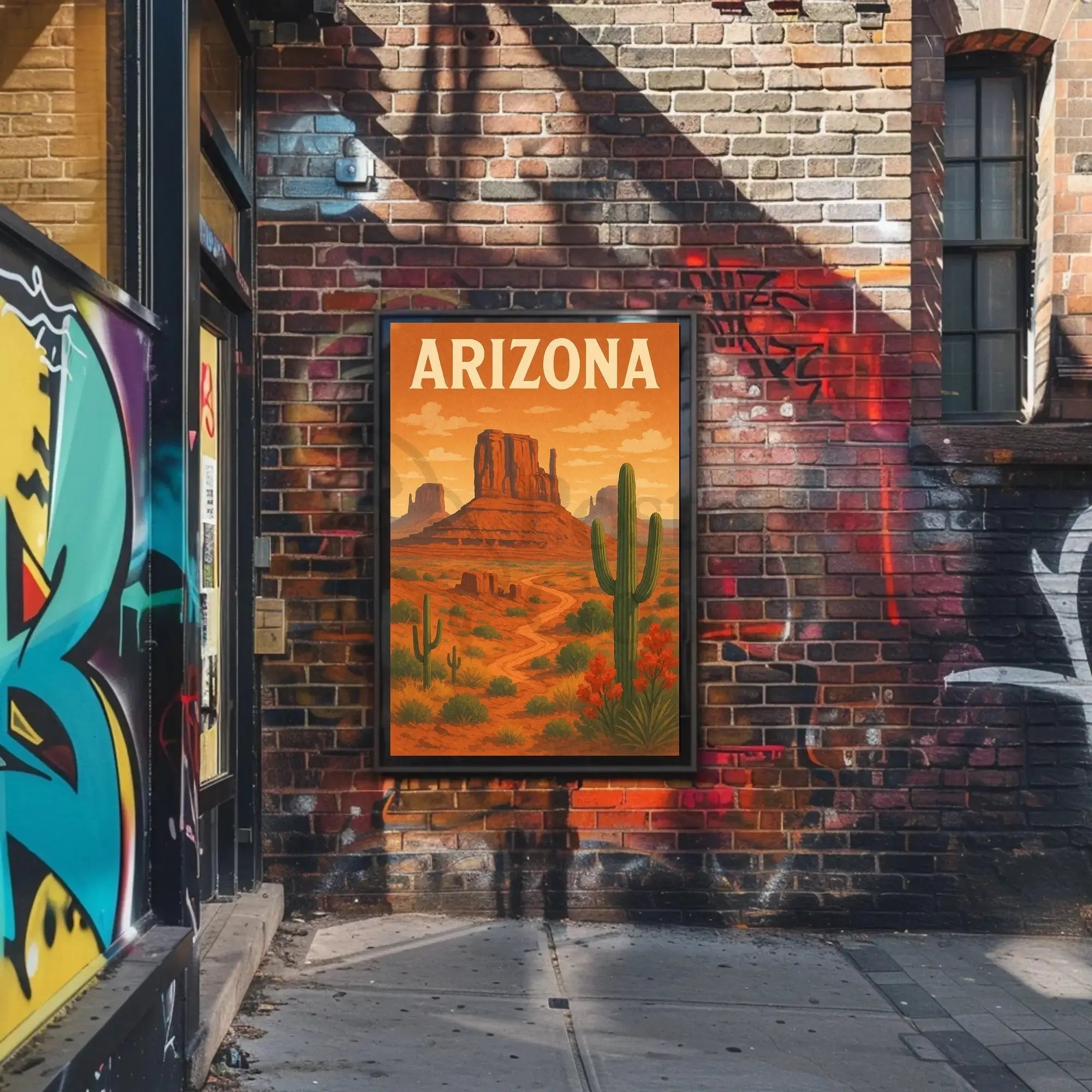 Arizona Desert Beauty Vintage Travel Masterpiece Poster PosterGoat