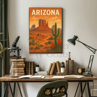 Arizona Desert Beauty Vintage Travel Masterpiece Poster PosterGoat