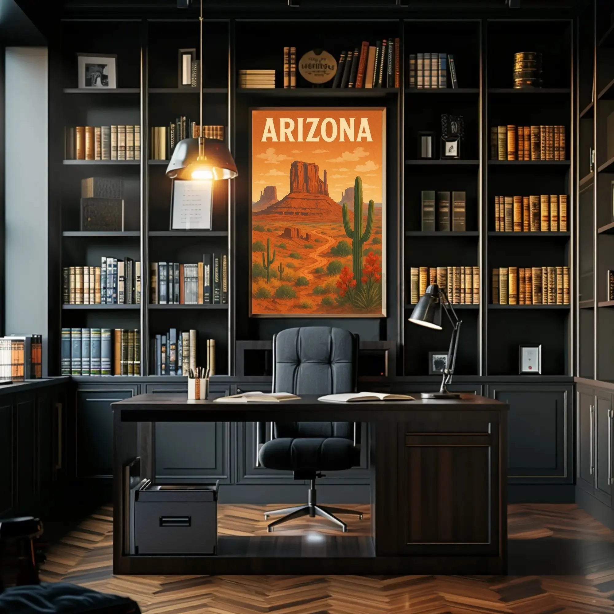 Arizona Desert Beauty Vintage Travel Masterpiece Poster PosterGoat