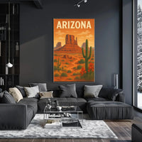 Arizona Desert Beauty Vintage Travel Masterpiece Poster PosterGoat