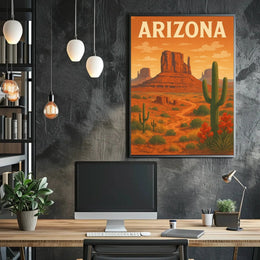 Arizona Desert Beauty Vintage Travel Masterpiece Poster PosterGoat