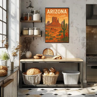 Arizona Desert Beauty Vintage Travel Masterpiece Poster PosterGoat