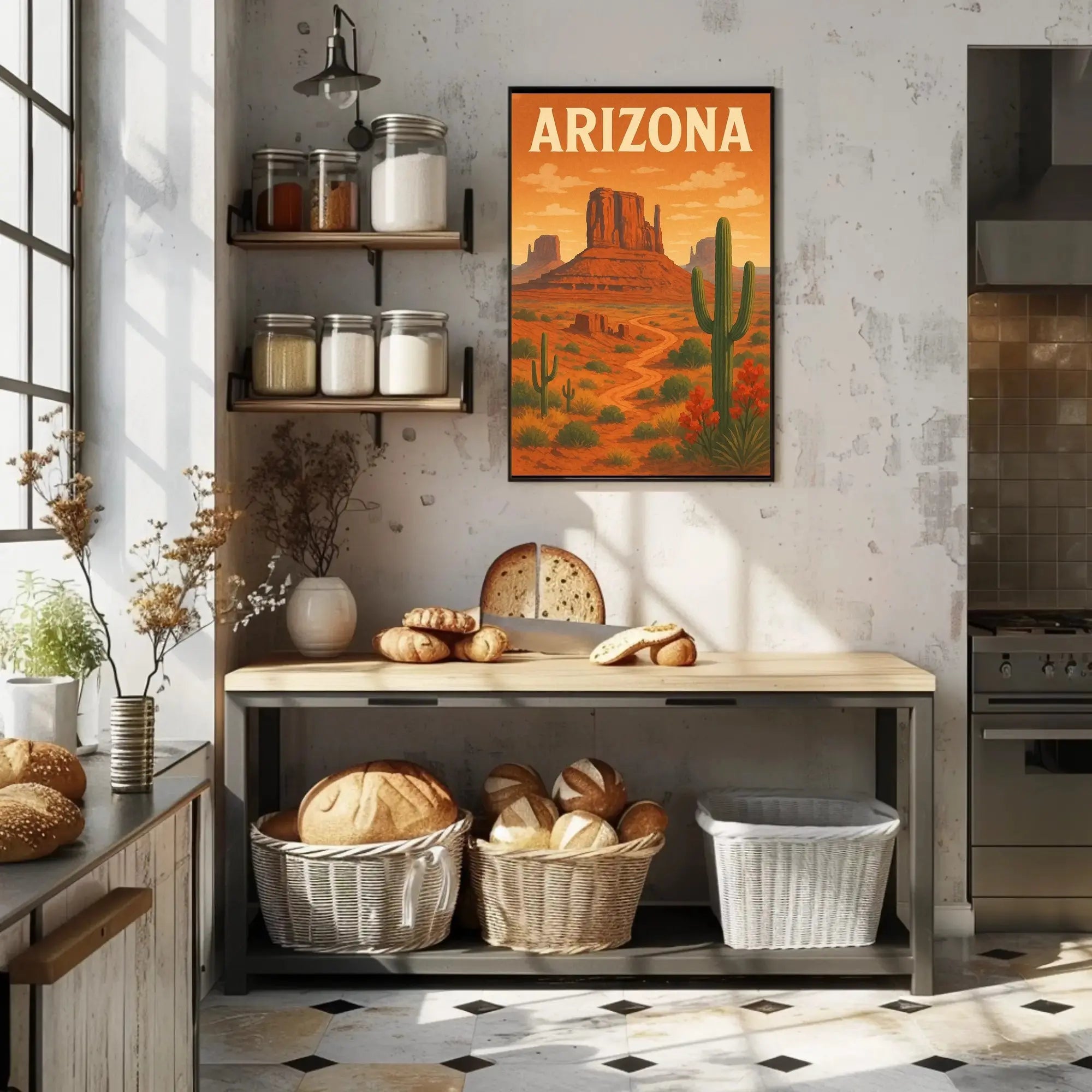 Arizona Desert Beauty Vintage Travel Masterpiece Poster PosterGoat