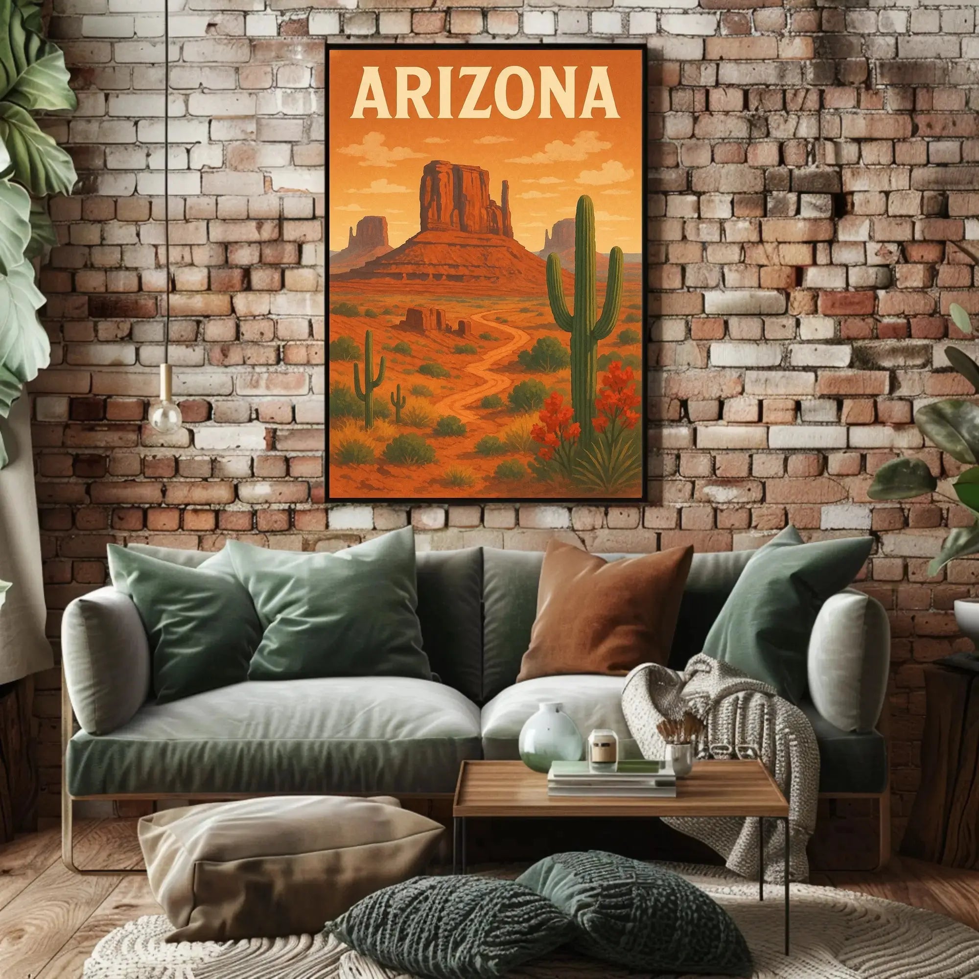 Arizona Desert Beauty Vintage Travel Masterpiece Poster PosterGoat