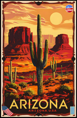 Arizona Desert Landscape Poster PosterGoat