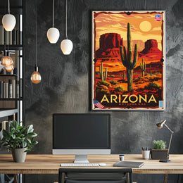 Arizona Desert Landscape Poster PosterGoat