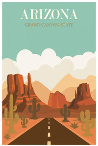 Arizona Grand Canyon State Travel Poster PosterGoat