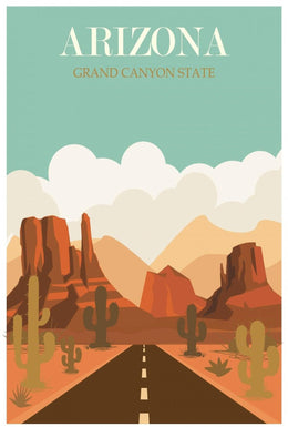 Arizona Grand Canyon State Travel Poster PosterGoat