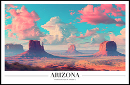 Arizona Monument Valley Modern Travel Poster PosterGoat