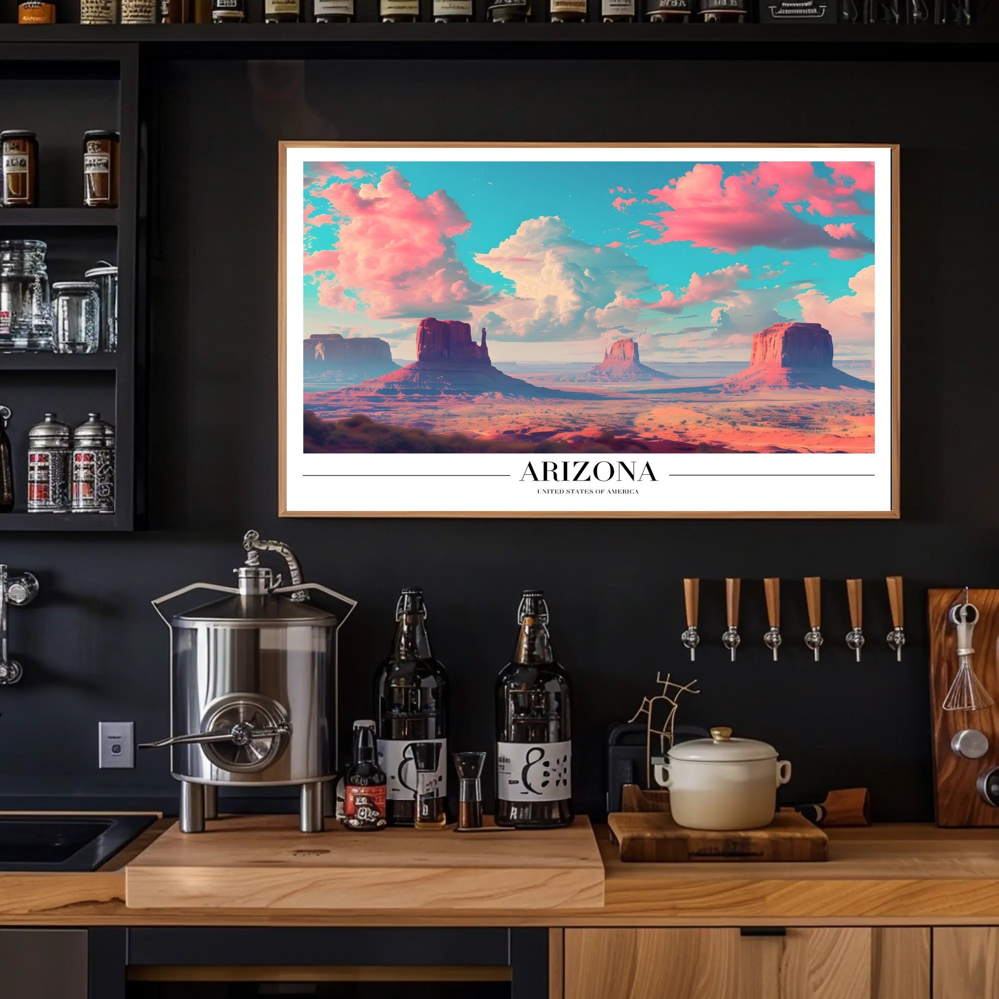 Arizona Monument Valley Modern Travel Poster PosterGoat