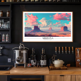Arizona Monument Valley Modern Travel Poster PosterGoat