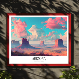 Arizona Monument Valley Modern Travel Poster PosterGoat