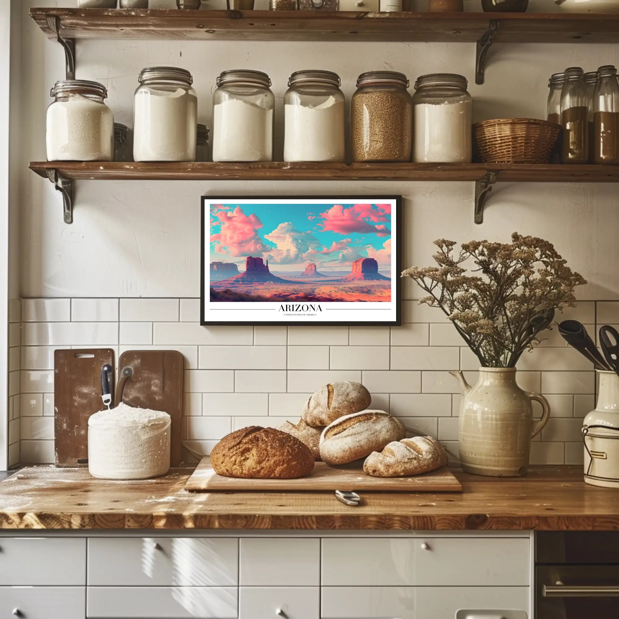 Arizona Monument Valley Modern Travel Poster PosterGoat