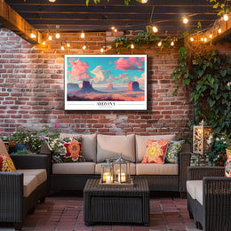 Arizona Monument Valley Modern Travel Poster PosterGoat