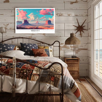 Arizona Monument Valley Modern Travel Poster PosterGoat