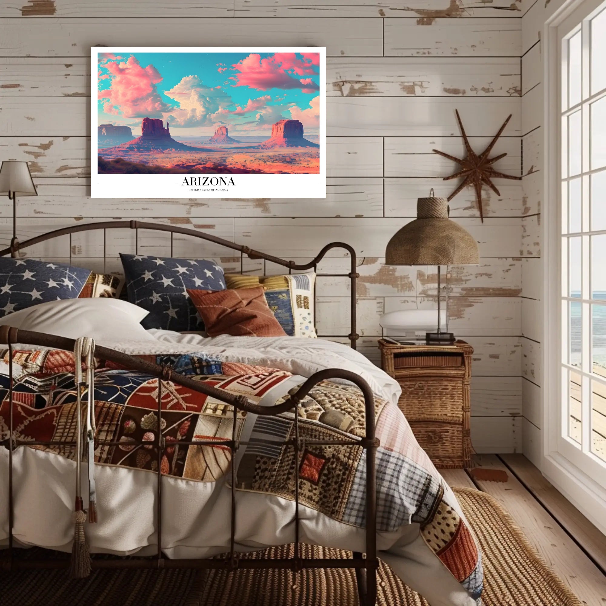 Arizona Monument Valley Modern Travel Poster PosterGoat