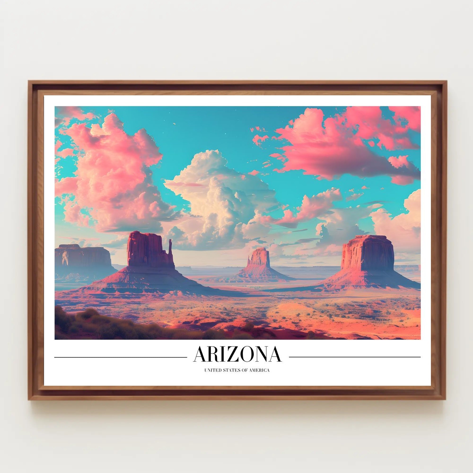 Arizona Monument Valley Modern Travel Poster PosterGoat