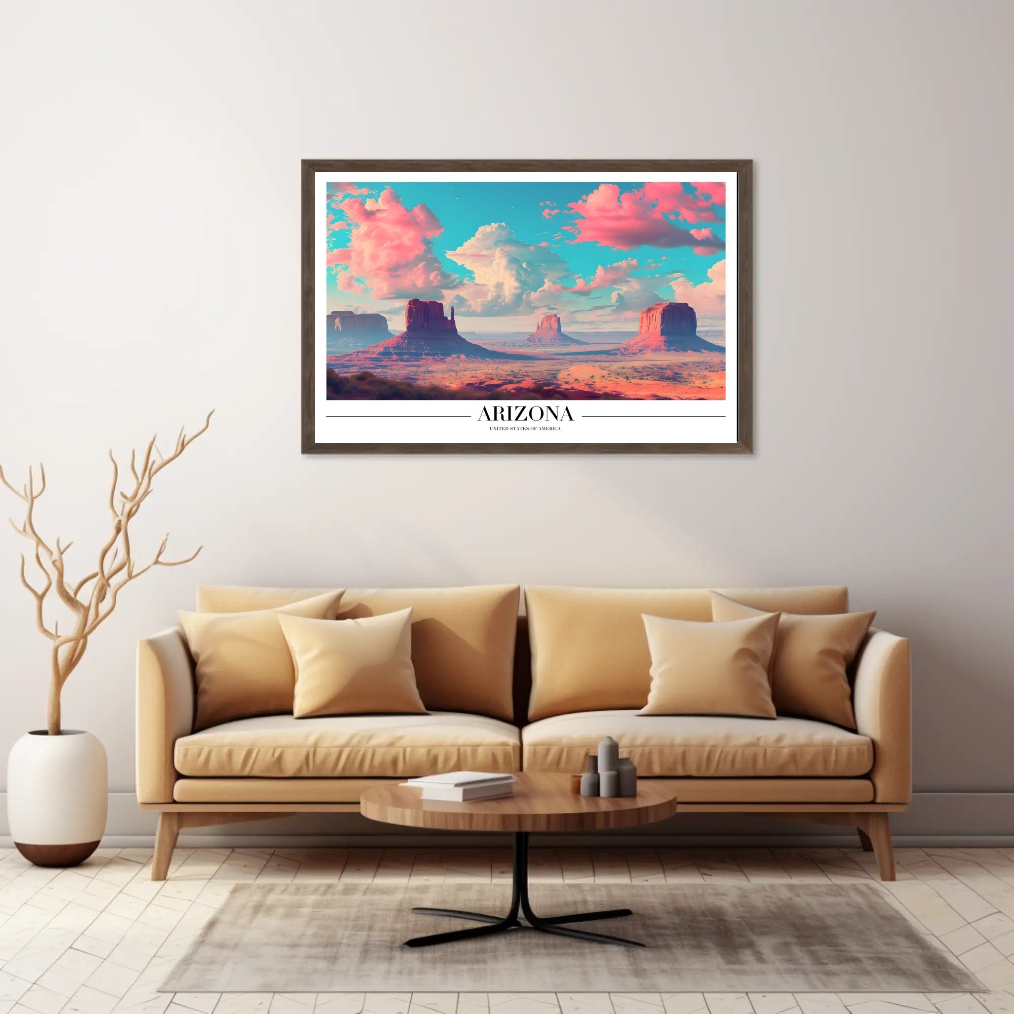 Arizona Monument Valley Modern Travel Poster PosterGoat