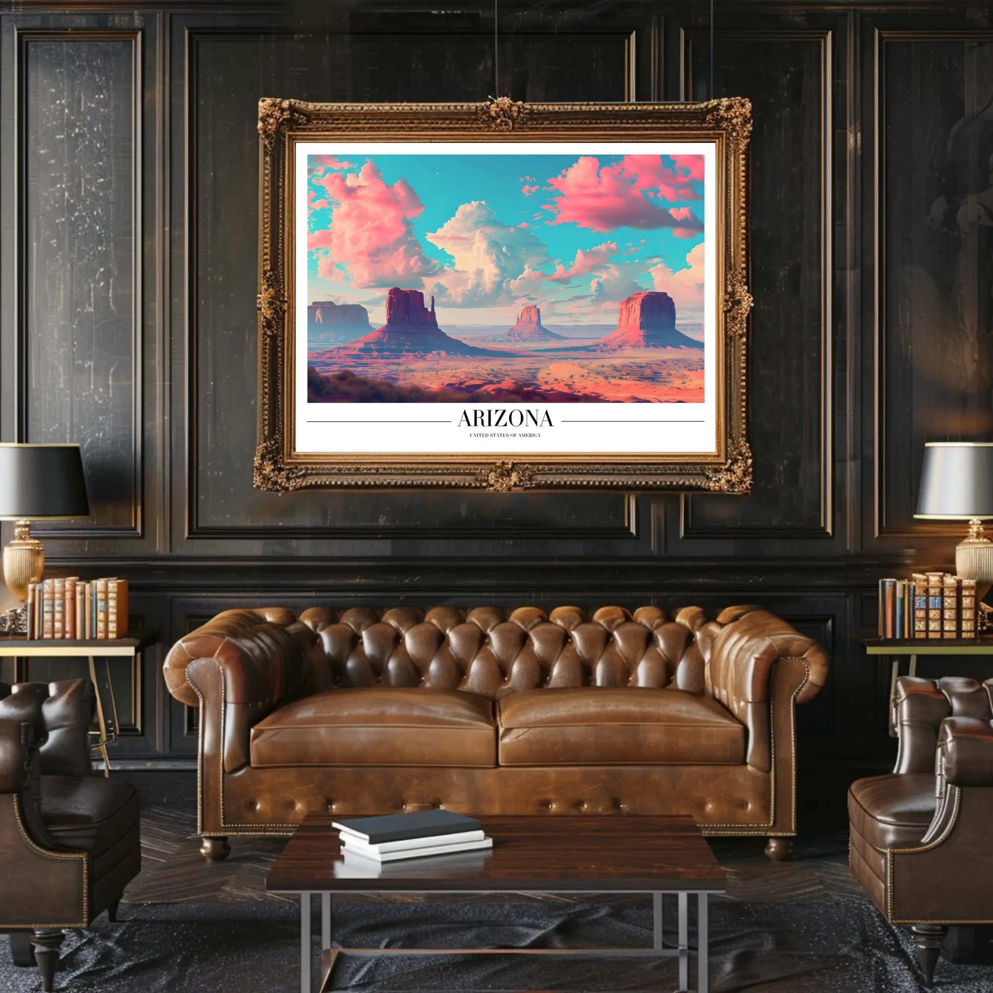 Arizona Monument Valley Modern Travel Poster PosterGoat