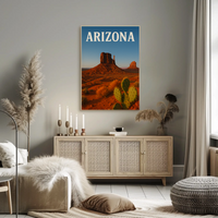 Arizona Monument Valley Scenic View Travel Poster PosterGoat