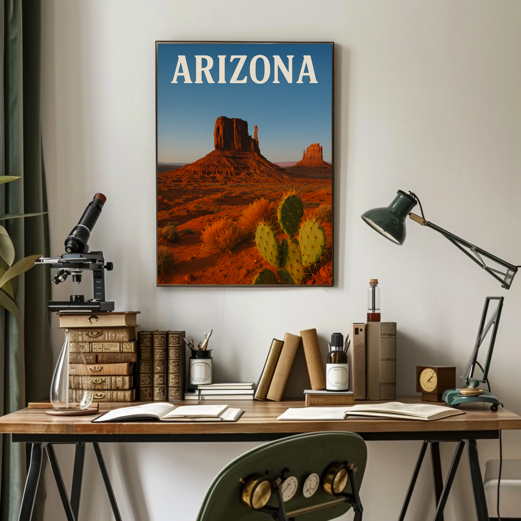 Arizona Monument Valley Scenic View Travel Poster PosterGoat