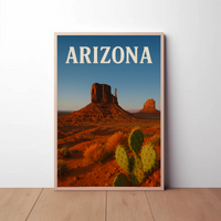 Arizona Monument Valley Scenic View Travel Poster PosterGoat
