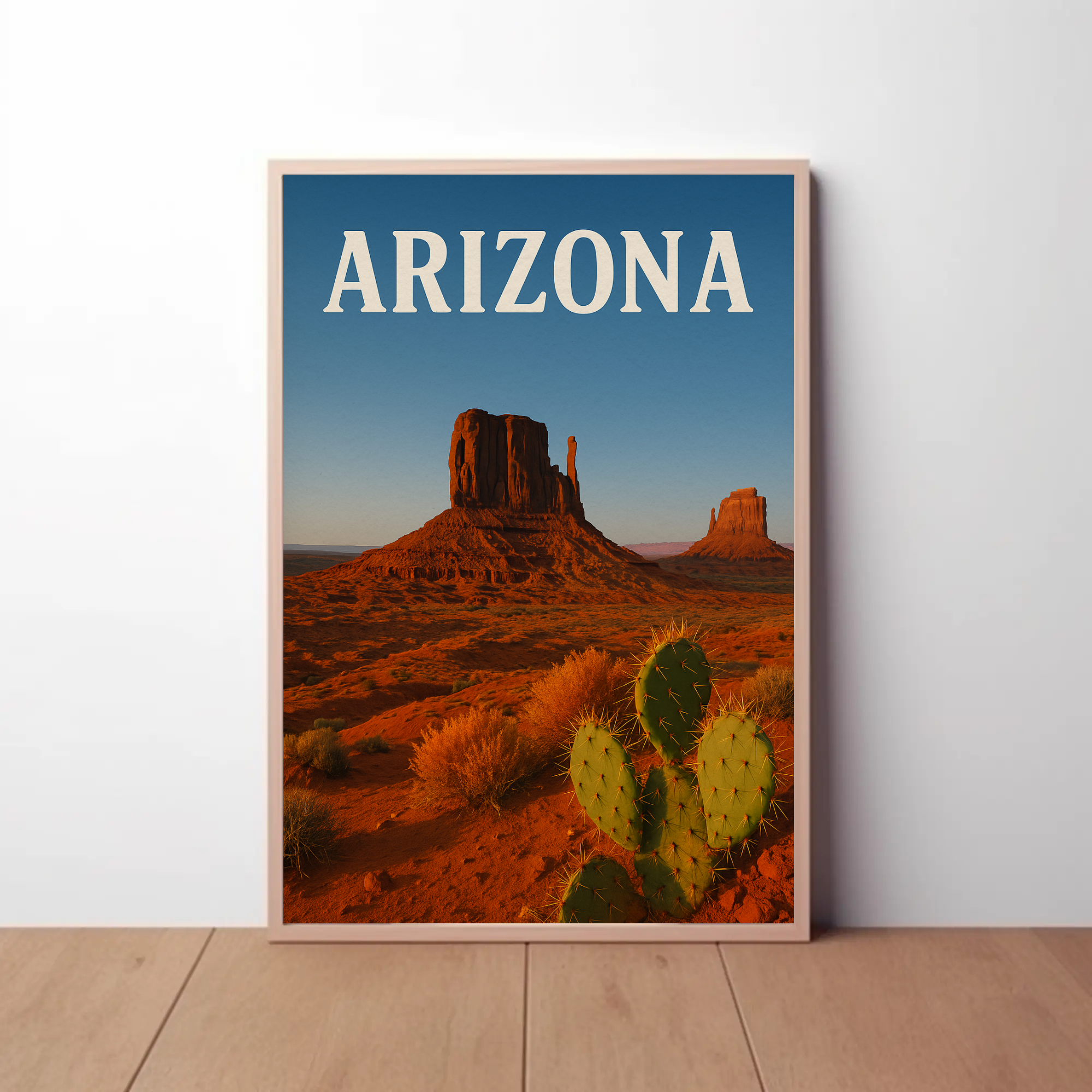 Arizona Monument Valley Scenic View Travel Poster PosterGoat