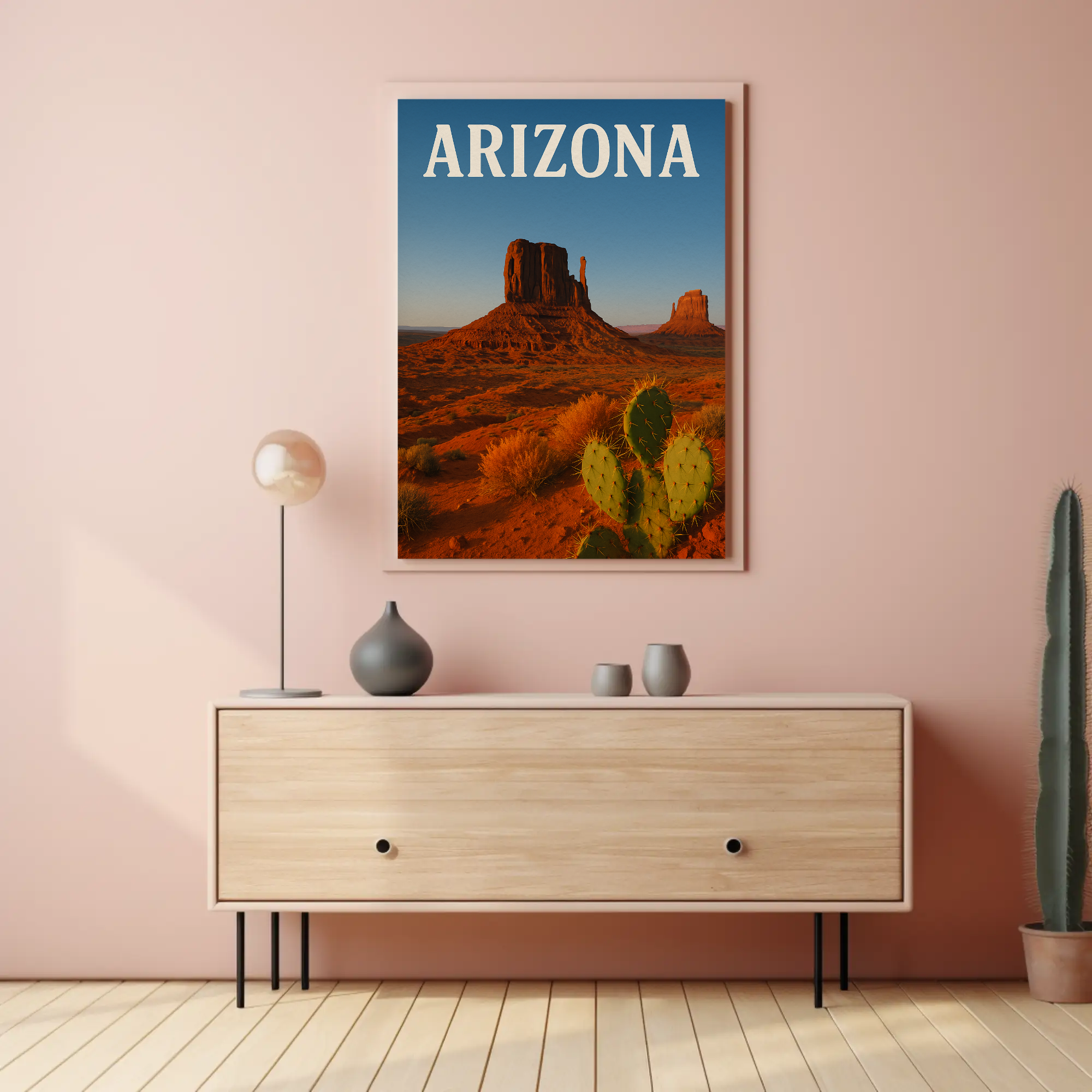 Arizona Monument Valley Scenic View Travel Poster PosterGoat