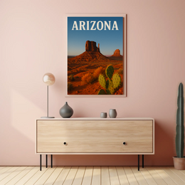 Arizona Monument Valley Scenic View Travel Poster PosterGoat
