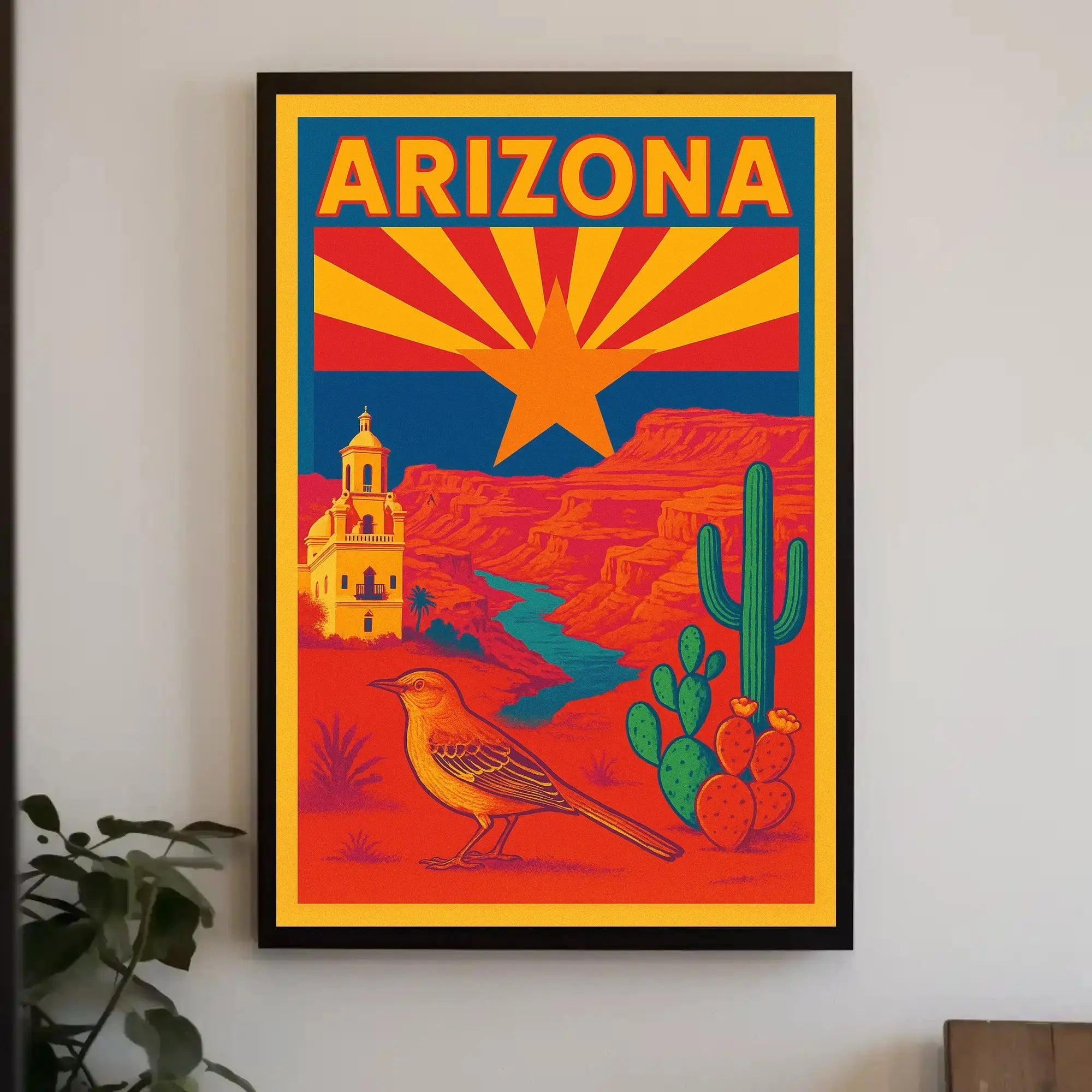 Arizona's Iconic Landscapes Vintage Travel Poster PosterGoat