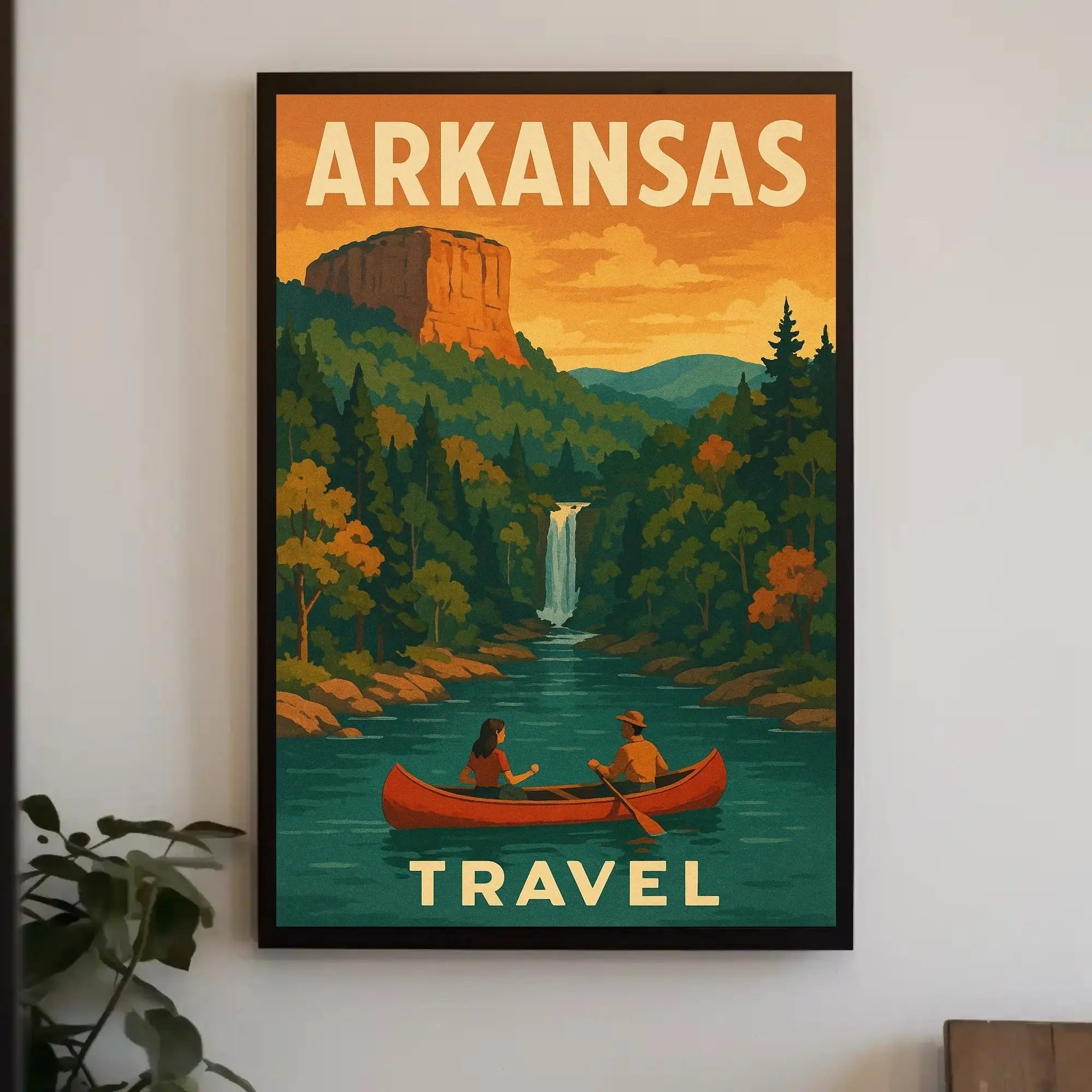 Arkansas Adventure Vintage Travel Landscape Poster PosterGoat