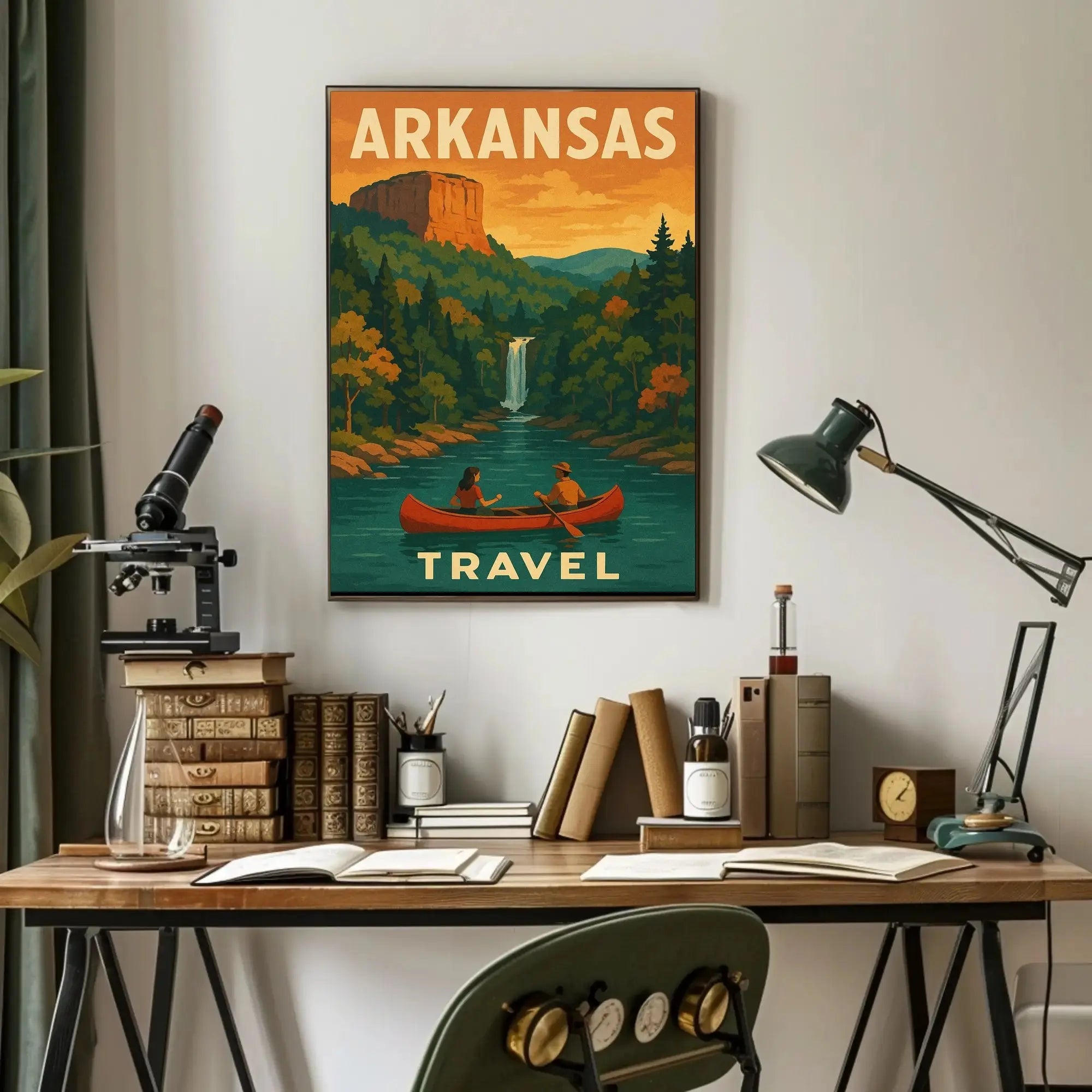 Arkansas Adventure Vintage Travel Landscape Poster PosterGoat