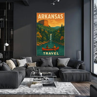 Arkansas Adventure Vintage Travel Landscape Poster PosterGoat