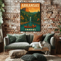 Arkansas Adventure Vintage Travel Landscape Poster PosterGoat